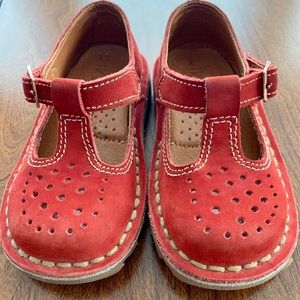 Rikeli Red Leather Mary Jane Shoes, size 6.5